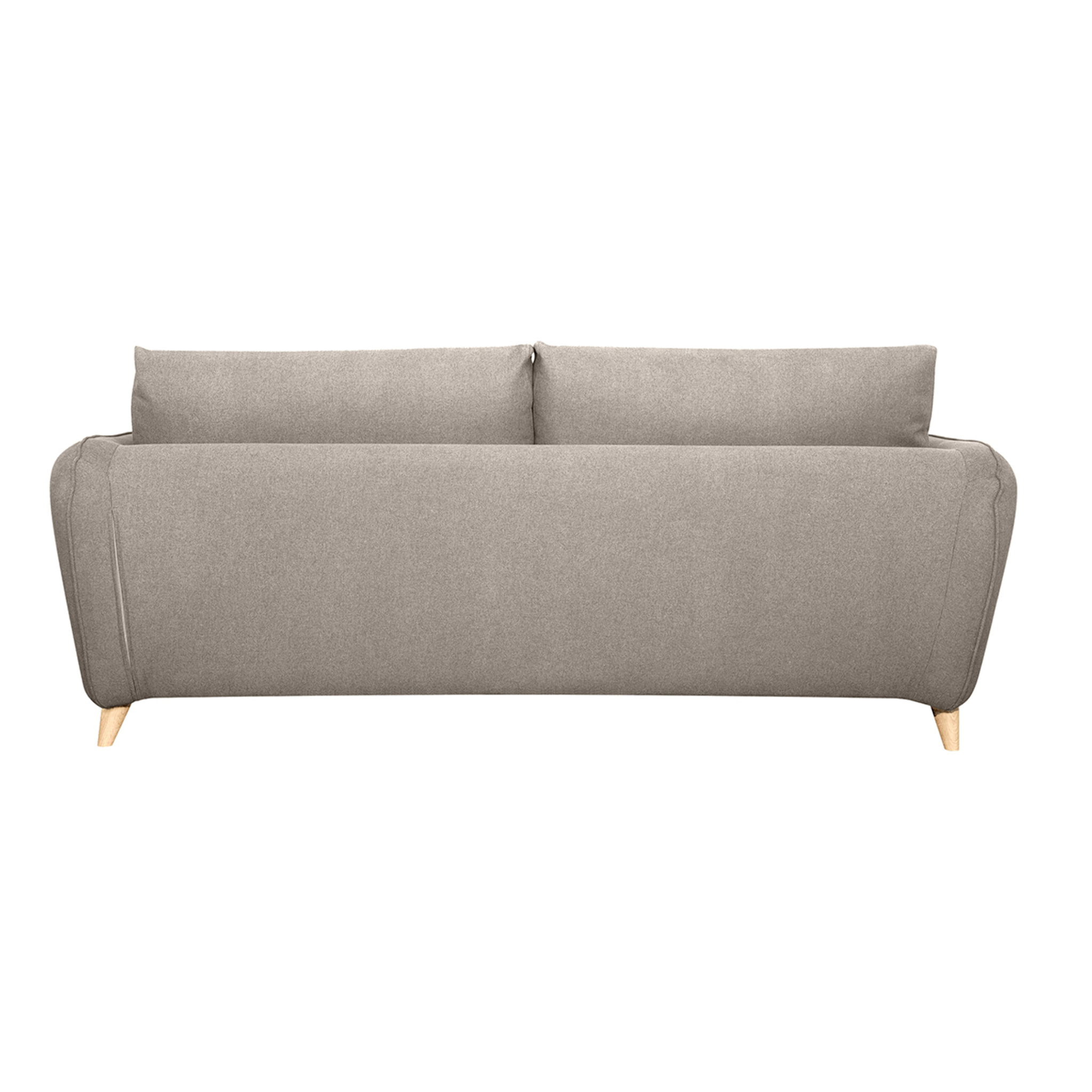 Canapé convertible scandinave 3 places en tissu beige avec matelas 10 cm CREEP