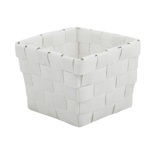 Panier de rangement 10x10x7,5cm Blanc MSV