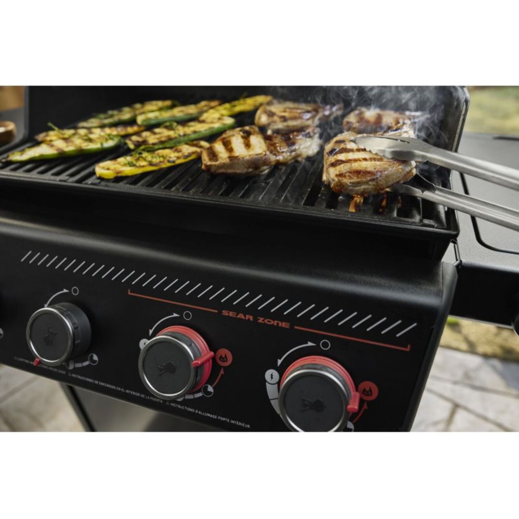 Barbecue gaz WEBER Gaz Spirit EPX-435R Stealth, sur chariot, 5 brûleurs dont 1 latéral, surface de cuisson 61 x 45