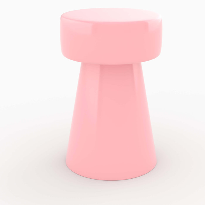 Table d'appoint ronde en métal rose D30 cm - Athéna