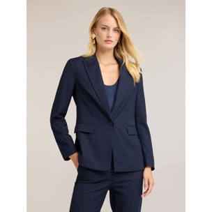 Motivi - Blazer de cady con botonadura sencilla - Azul