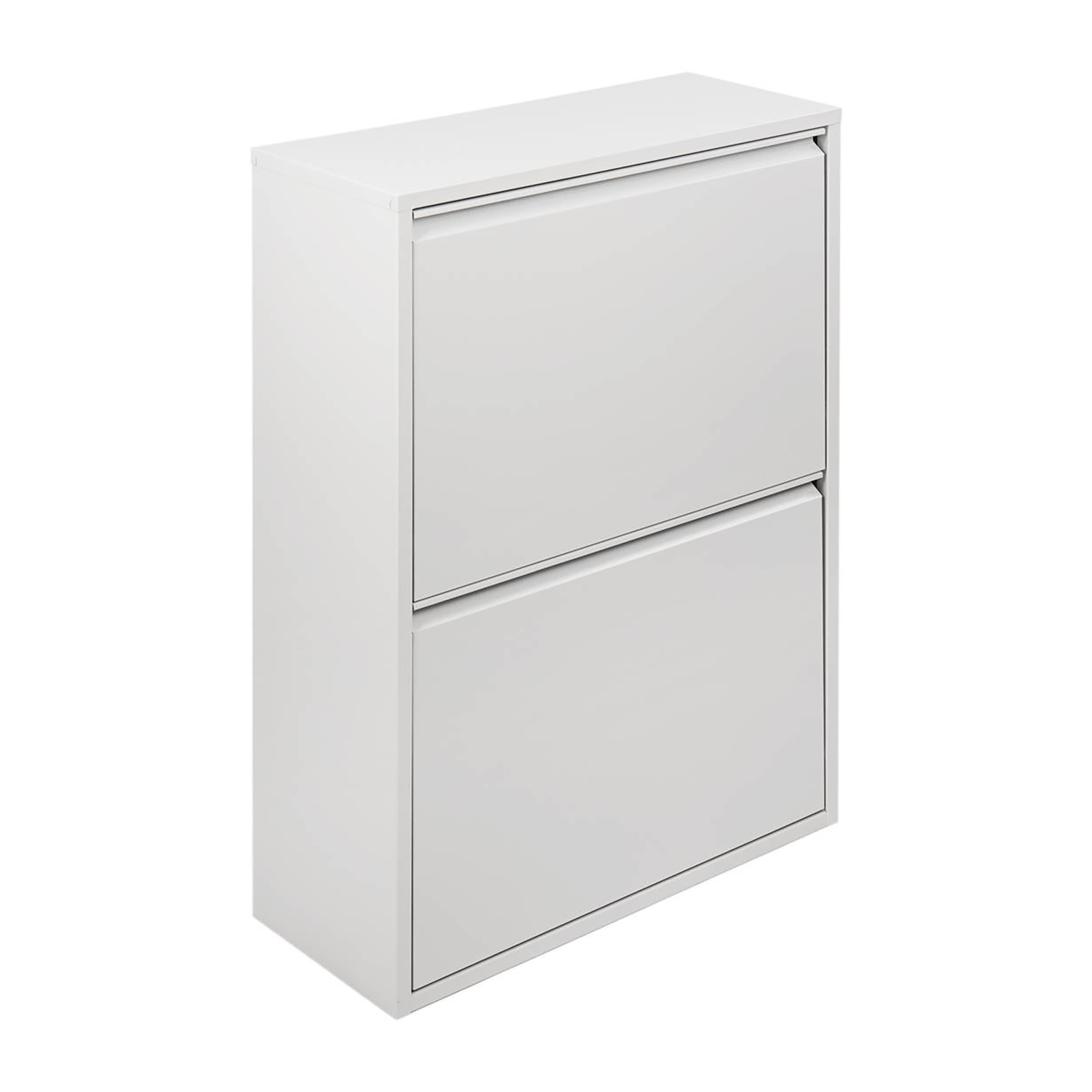 Pattumiera AnuKhatun, Cestino portarifiuti, Bidone per raccolta differenziata, Mobile per spazzatura, 60x25 h93 cm, Bianco
