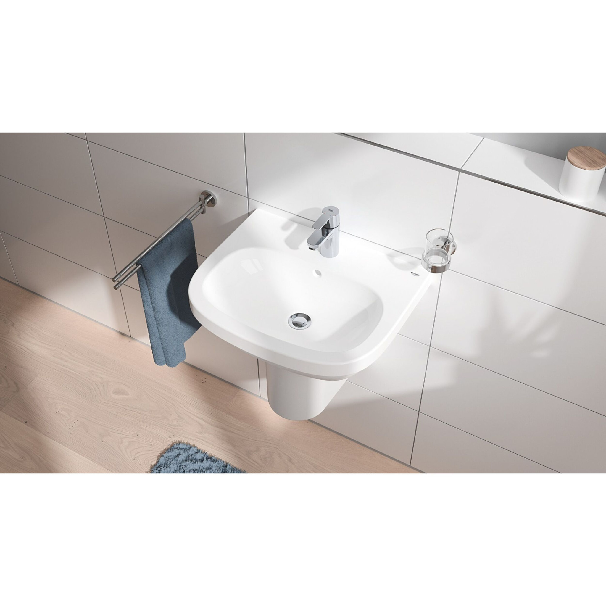 GROHE Euro Ceramic Lavabo suspendu 550 mm x 450 mm avec trop plein, technologie PureGuard 3933600H