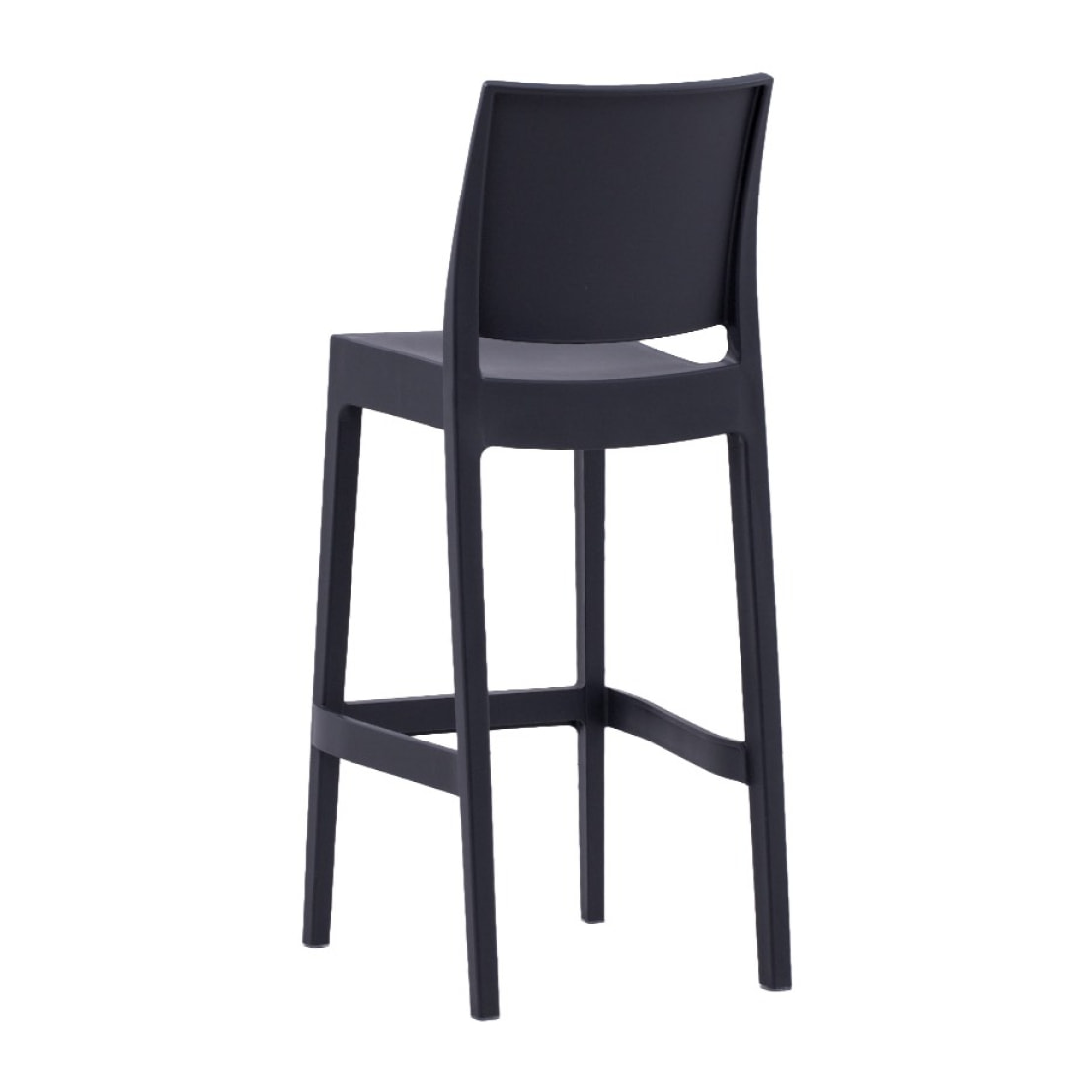 Set  4 sgabelli in polipropilene colore antracite