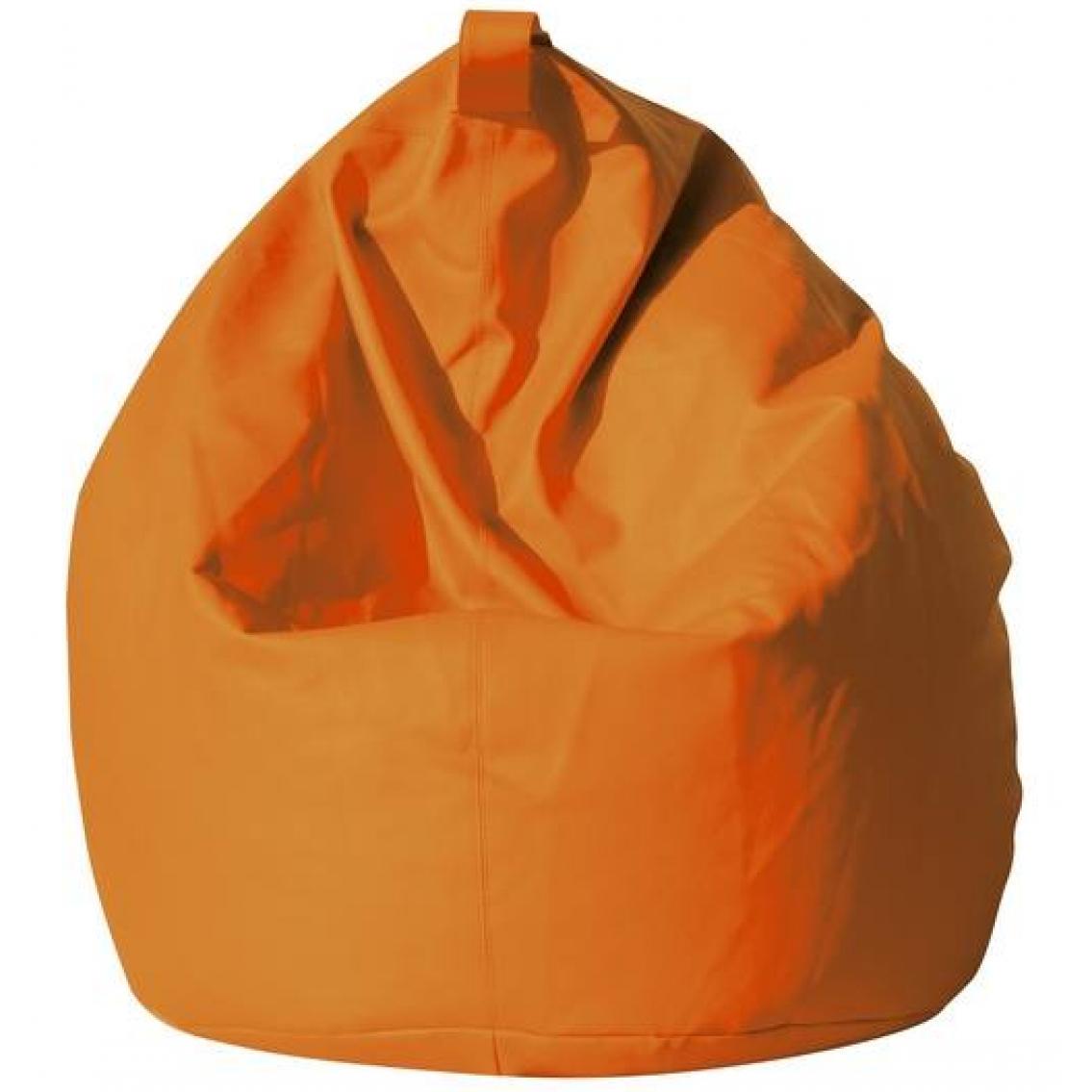 Pouf a sacco elegante, colore arancione, Misure 80 x 120 x 80 cm