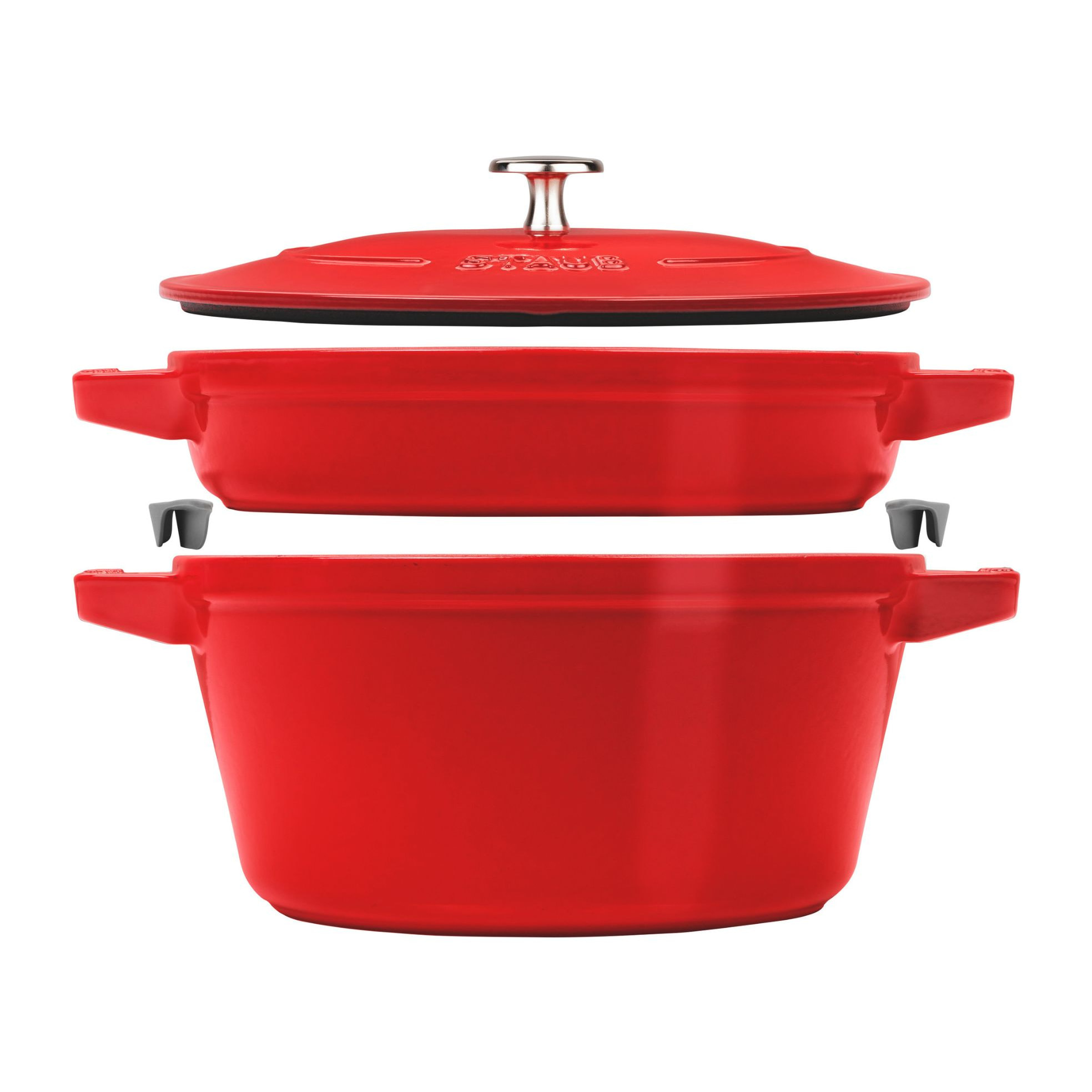 2-pcs, Set empilable, Cerise