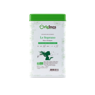 Soprano - Infusion Bio Thym et Mélisse - Boîte Métal 80g
