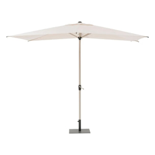 Parasol droit rectangulaire inclinable "Loompa" argile & blé 3 x 2m en aluminium et polyester