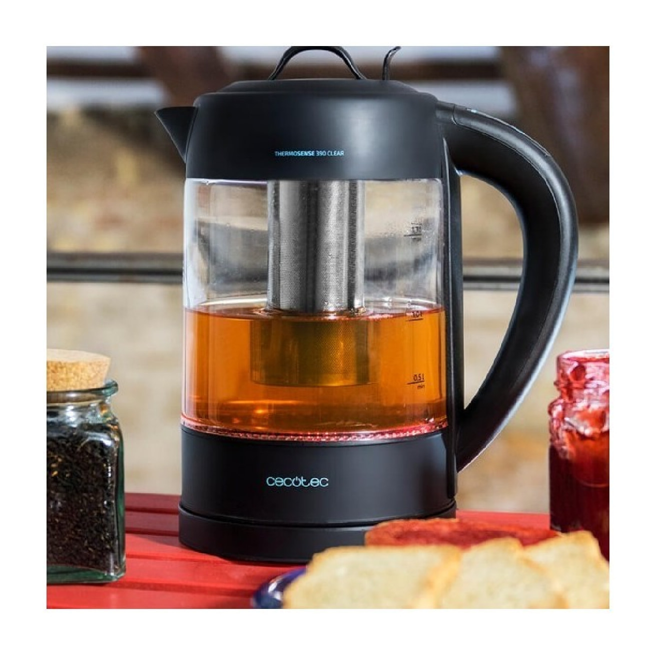 Cecotec Bouilloire ThermoSense 390 Clear