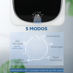 Secadora de Evacuación 4 KG, Secadora de Ropa 800W, Función Antiarrugas, Función Esterilizar, 5 Programas, Carga Frontal, Fácil de planchar, Tambor Inox, Blanco