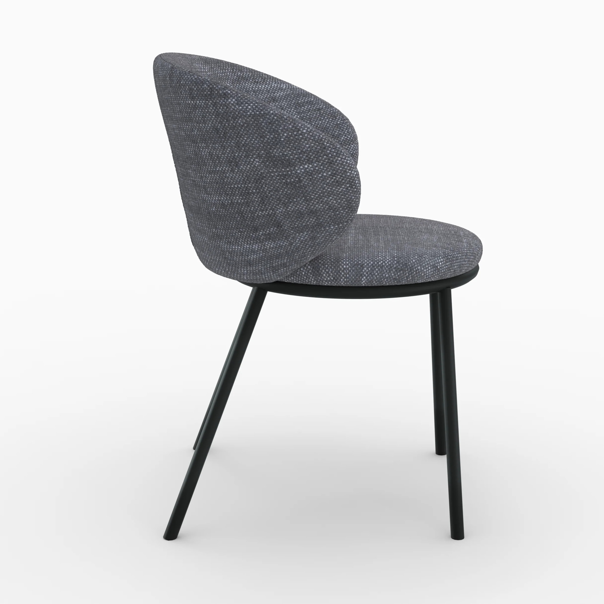 Chaise en tissu gris - Angèle