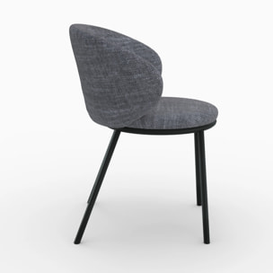 Chaise en tissu gris - Angèle