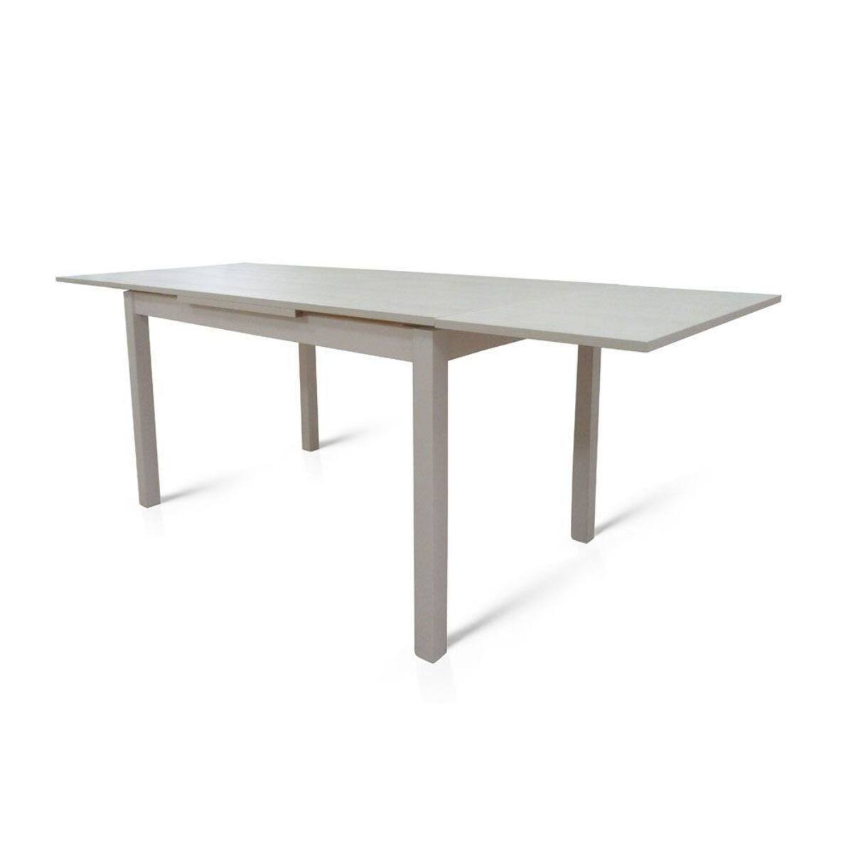 Tavolo per sala da pranzo estensibile, Tavolo moderno con allunghe, Consolle allungabile, cm 80x130/210h76, colore Bianco frassinato