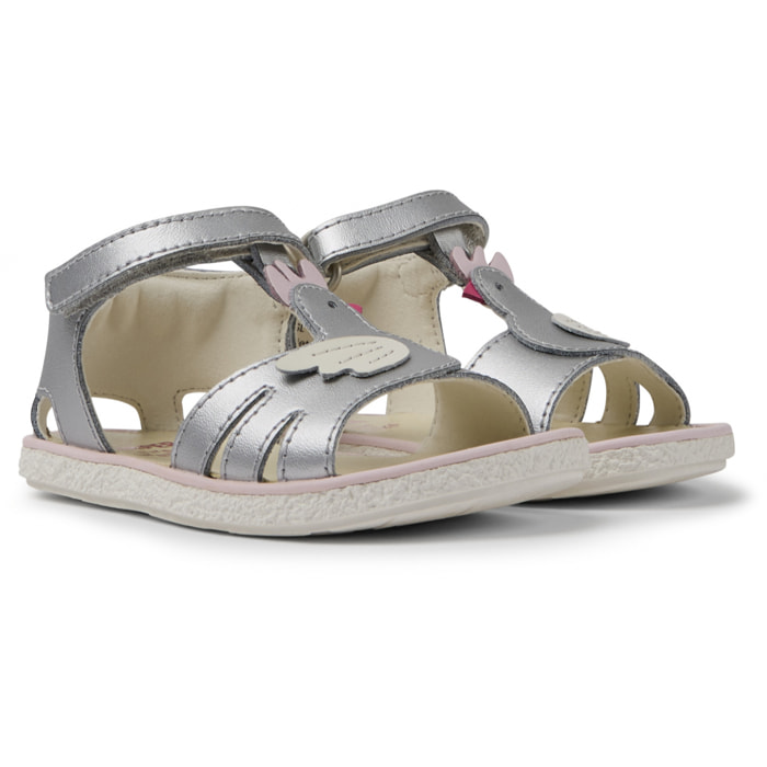 Sandalias - CAMPER Miko - Plateado - Cuero liso