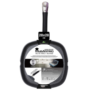 Sartén Grill de 28x28x4,5cm en Aluminio forjado color Gris MasterPRO