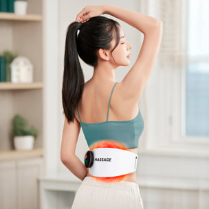 Cinturón EMS con 3 intensidades de calor, 8 modos de masaje y 9 niveles de potencia.