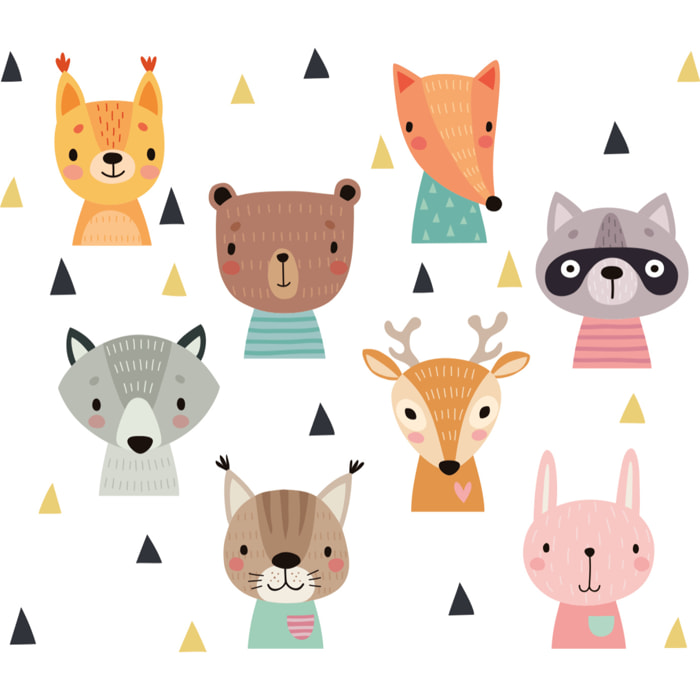 Stickers muraux | Sticker Mural Autocollant - ANIMAUX BÉBÉS DE LA FORÊT - Stickers adhésifs