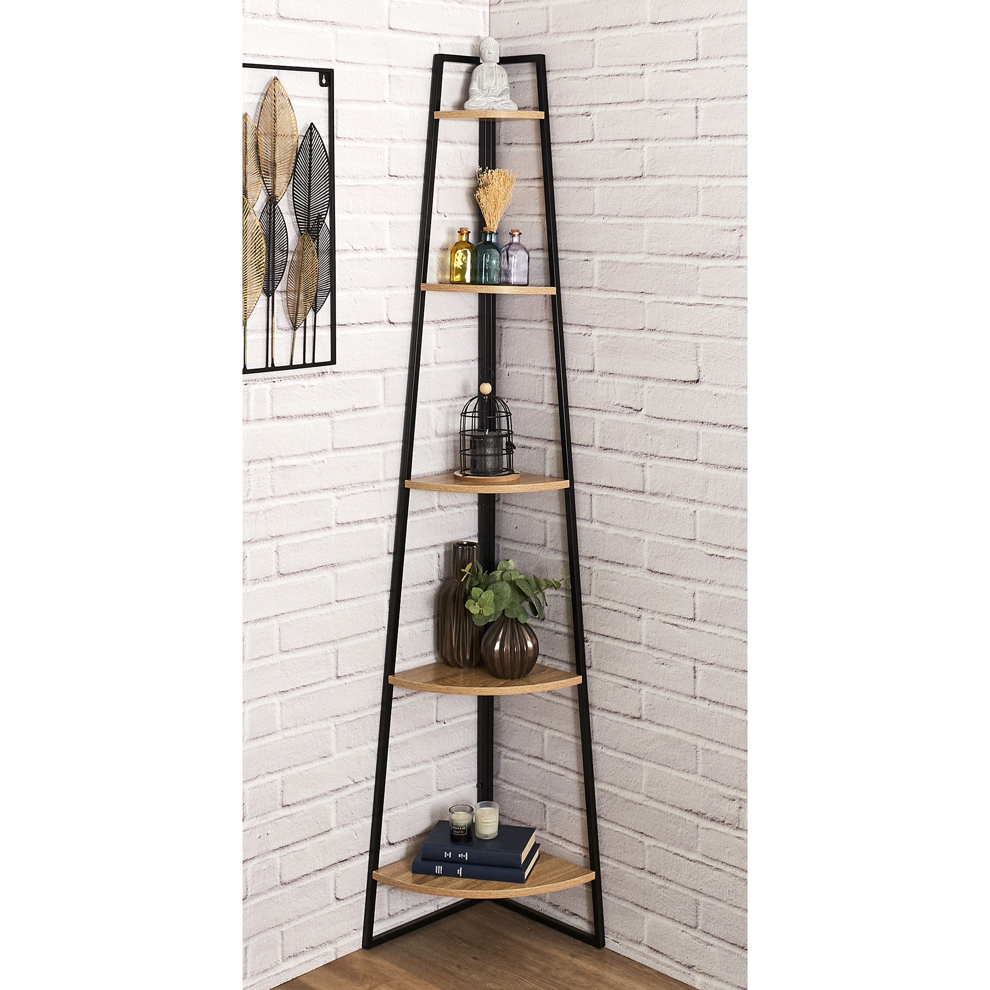 Etagere Angle Bois Et Metal