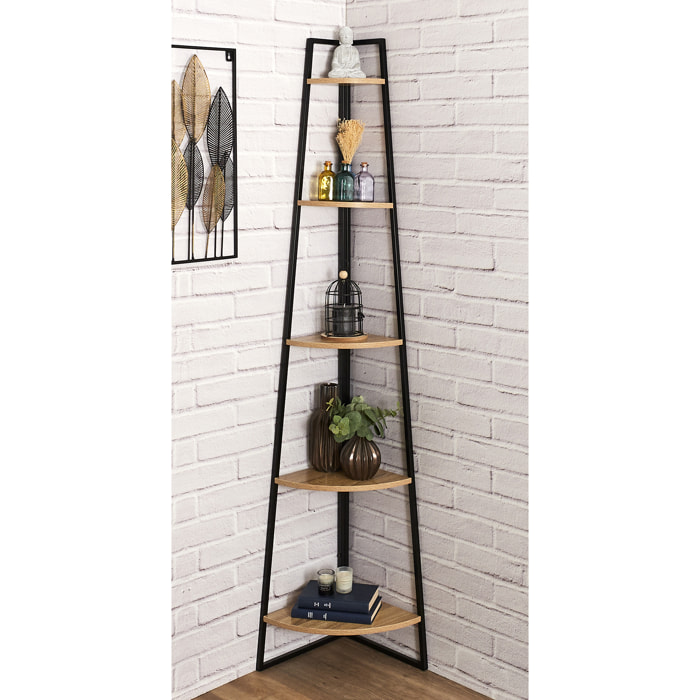 Etagere Angle Bois Et Metal
