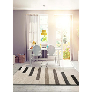 SCENIC Alfombra shaggy geométrica gris, varias medidas disponibles.