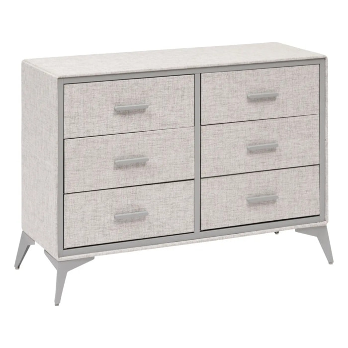 Commode 6 tiroirs Granite gris