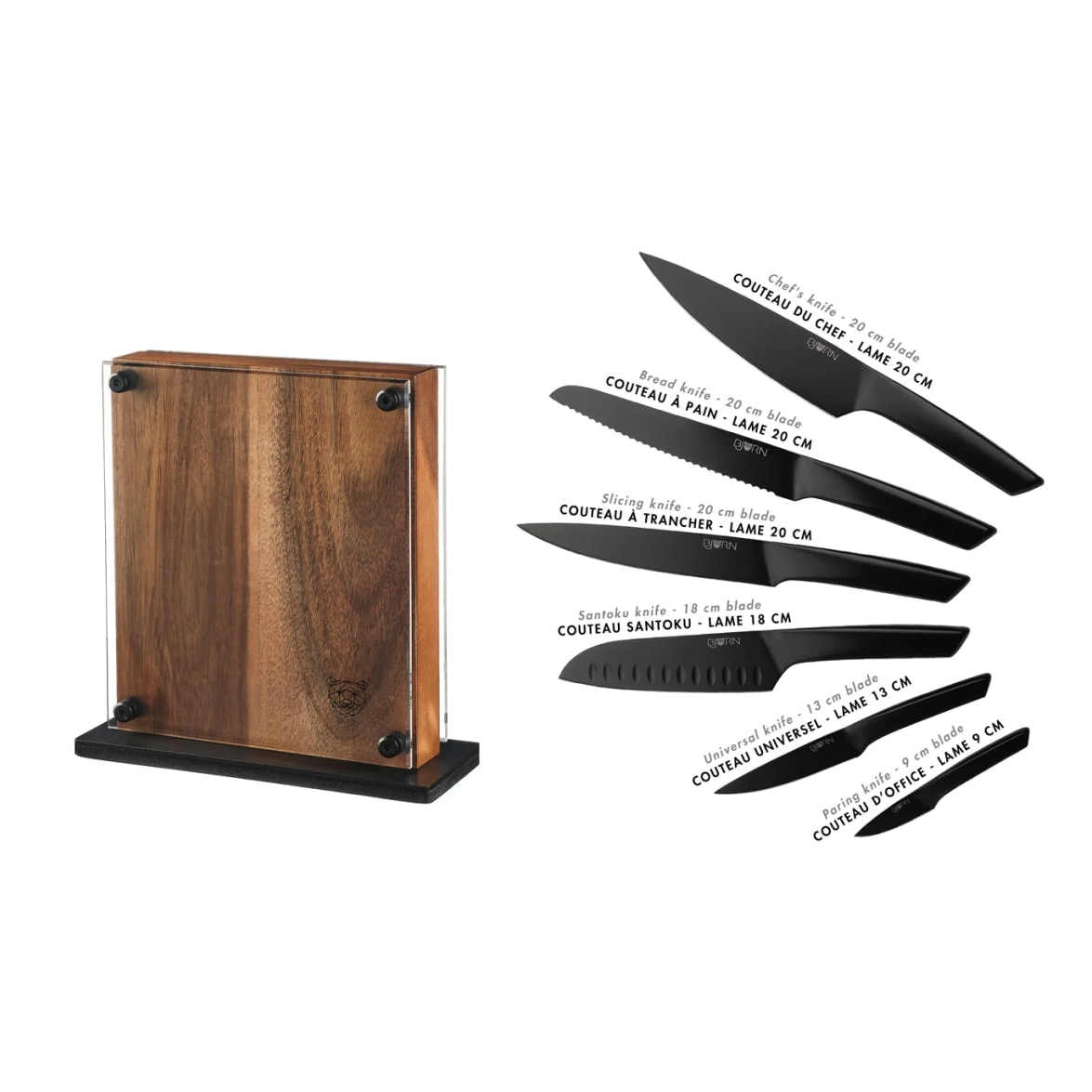 Bloc couteaux de cuisine JENSEN RAUMA - 7 pièces