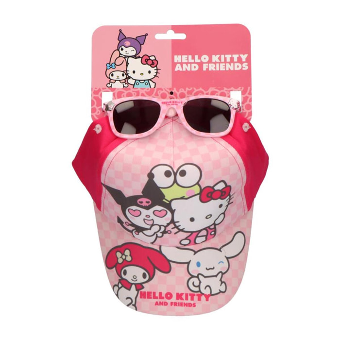 Set Gorra y Gafas de Sol de "Hello Kitty" - Color Rosa