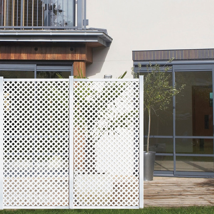 Panel Decorativo Pp 25 Mm Privat 1x2 M Blanco