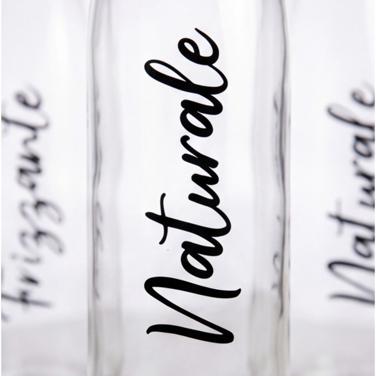 Set 6 bottiglie in vetro da 1 litro con tappo in acciaio inox, bottiglie per acqua naturale e frizzante, resistenti e riutilizzabili, design elegante per tavola e frigorifero, facili da pulire, ideali per casa ristorante e ufficio