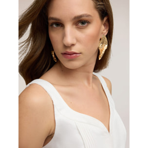 Motivi - Top bustier in misto lino lyocell - Bianco