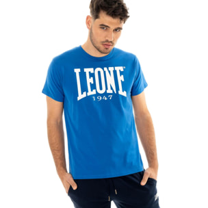 T-shirt in cotone elasticizzato a manica corta con logo grande Leone Basic