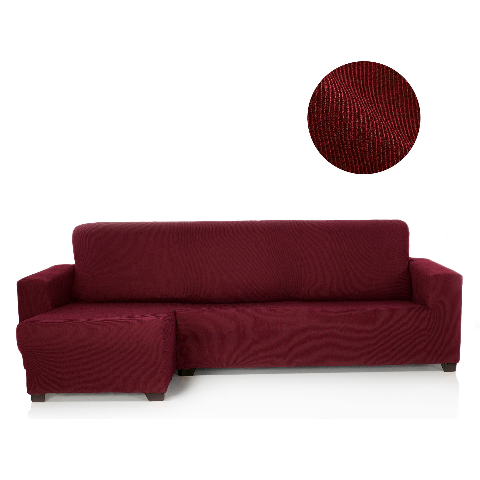 Funda ELÁSTICA para Chaise Longue izquierdo ( visto de frente) brazo corto ELÁSTICA modelo MARCELA