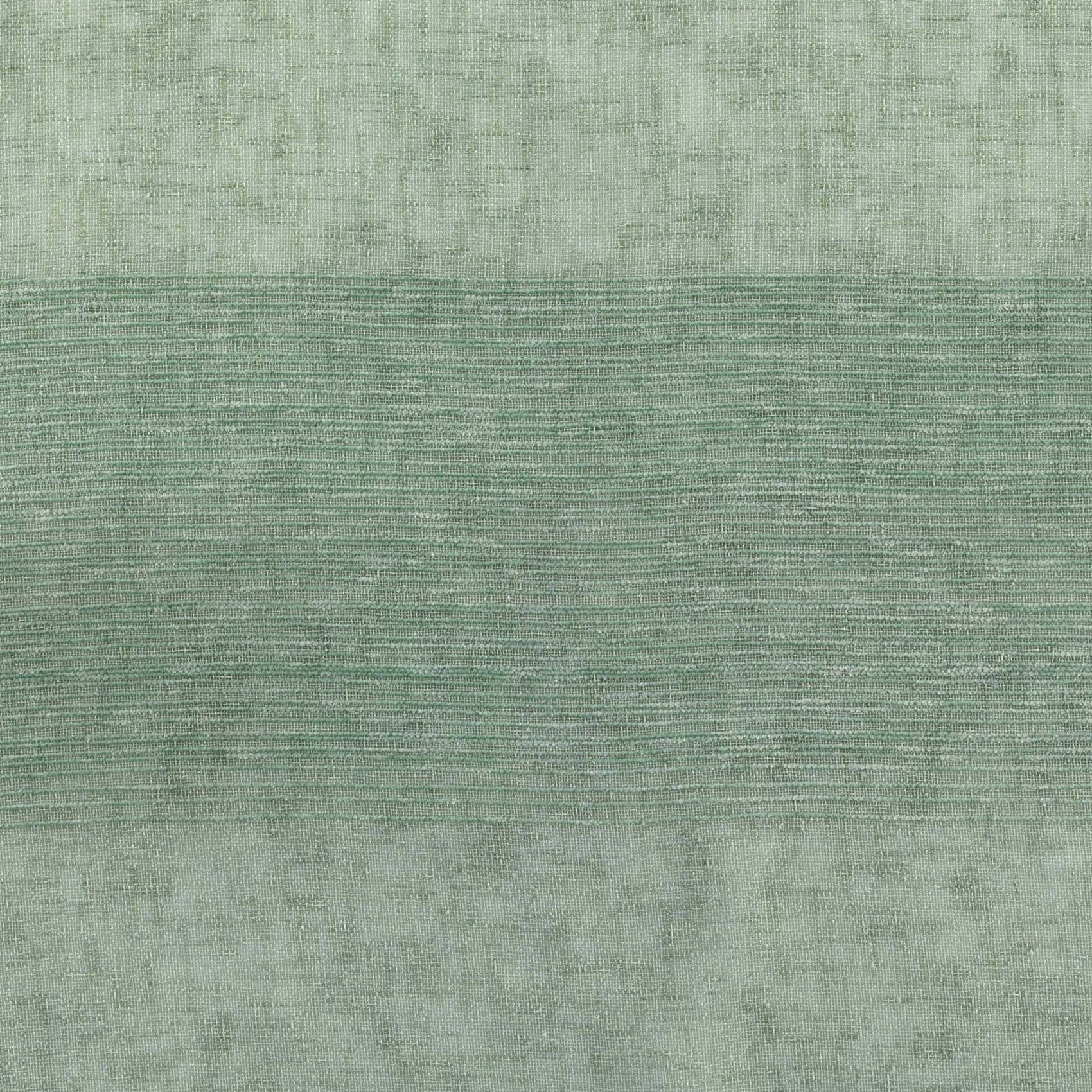 Voilage rayé fils chenille  - Effet lin - Vert