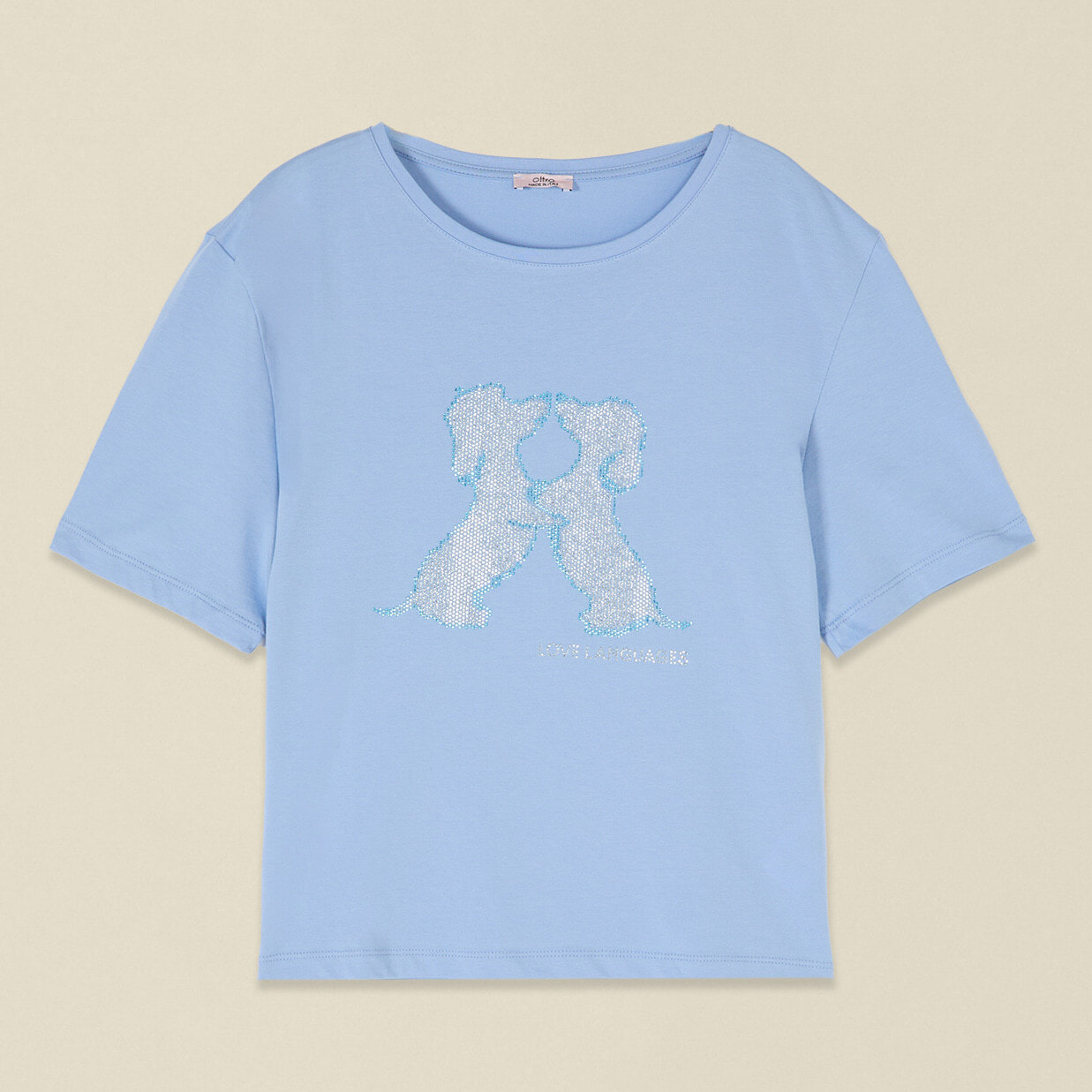 Oltre - Camiseta de manga corta con aplicaciones - Light - blue