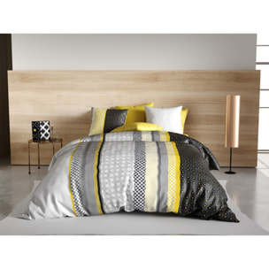 Parure Housse De Couette 3pcs 100% Coton 57fils - Lumi