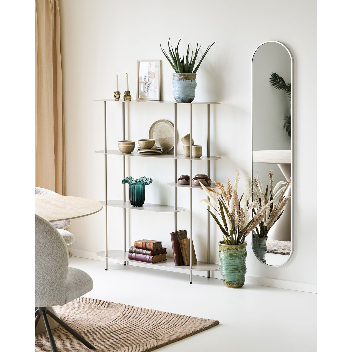Vaso soffiato a bocca in vetro verde scuro con bordo ondulato ø25×30 cm