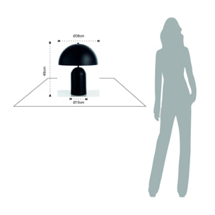 Tomasucci lampada da tavolo THOM nero