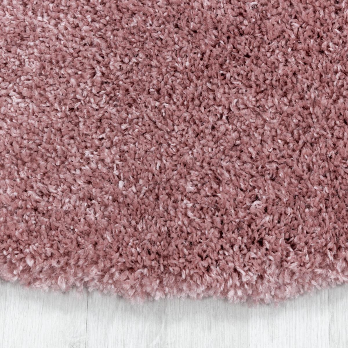 Tapis longs poils shaggy tissé motif uni TENI