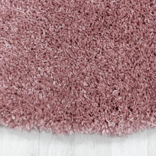 Tapis longs poils shaggy tissé motif uni TENI