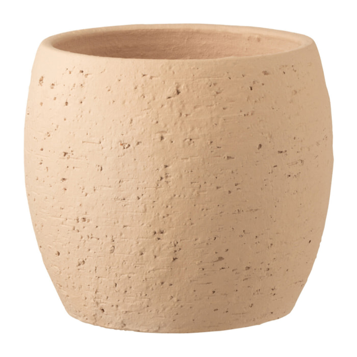 J-Line cachepot Enya - céramique - beige - large - Ø 24.00 cm