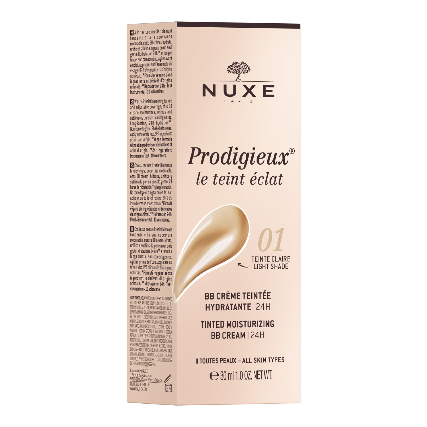 Prodigieux - BB Crème Teintée Hydratante | 24H, Prodigieux® le teint éclat 30ml -  Teinte Foncée