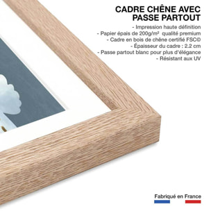 Affiche enfant coco lapin  Affiche + cadre en bois - Chêne