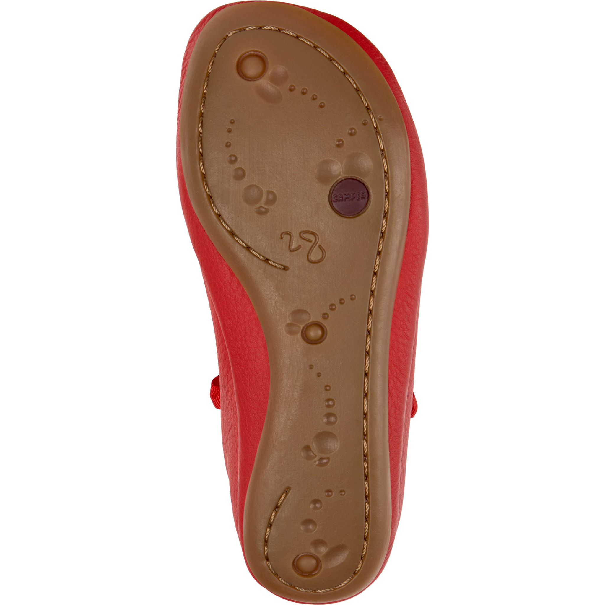 Ballerini - CAMPER Right Kids - Rosso - Pelle liscia