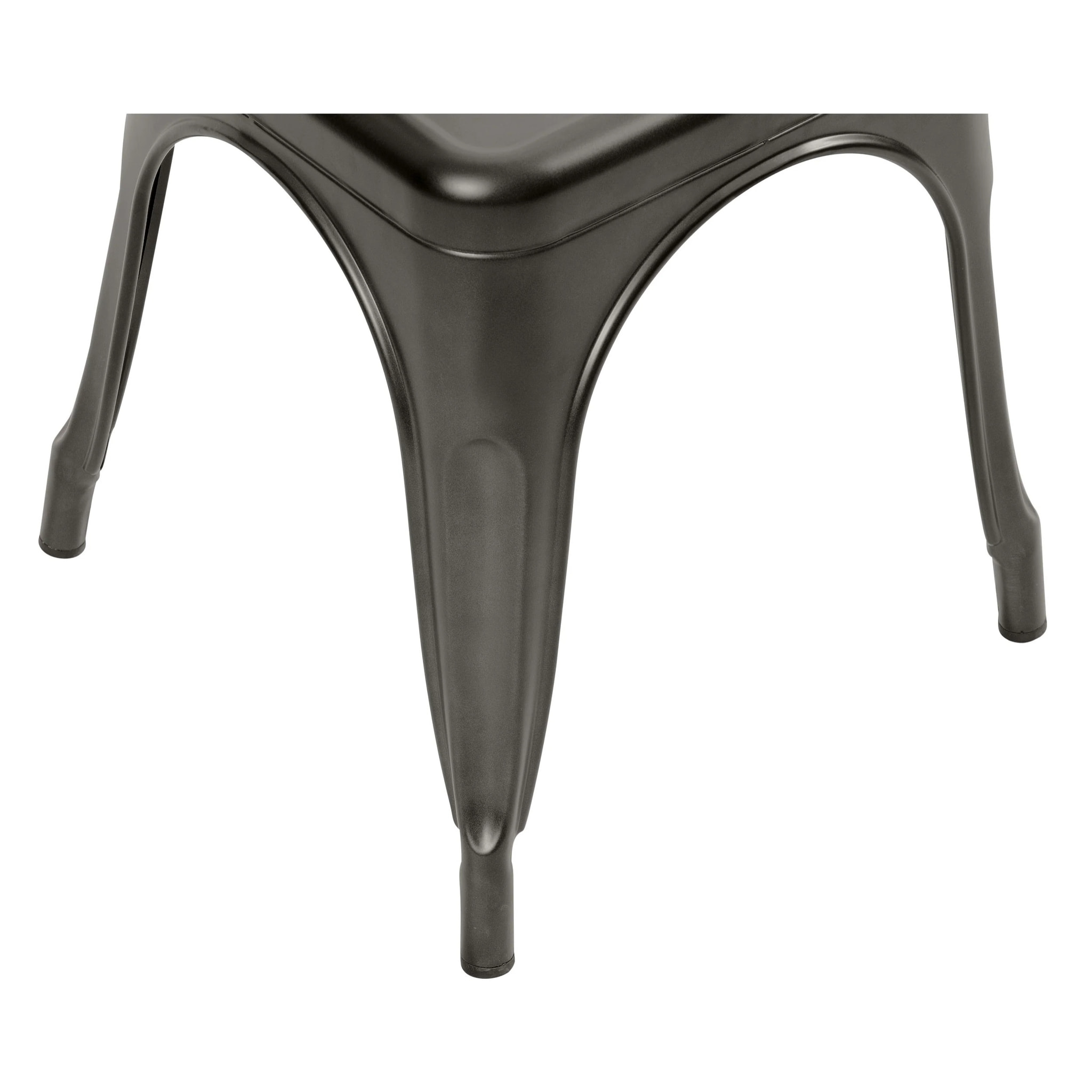 Lot de 2 chaises en métal gris - Indus