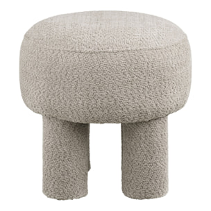 Pouf Canberra in Poliestere Sabbia Scuro — Ø43×43 cm, HN1258