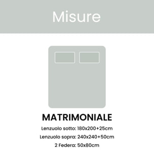 INTRECCI Set Lenzuola Matrimoniali in Cotone, Stampa Alta Qualità, Lenzuolo Sotto + Lenzuolo Sopra + 2 Federe, Comfort, Morbidezza, per Pelli Sensibili, non Stringe in Lavatrice. Fantasia: Tuscany