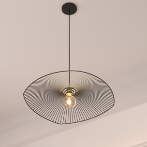 Suspension filaire "Cuzco" métal noir D58cm