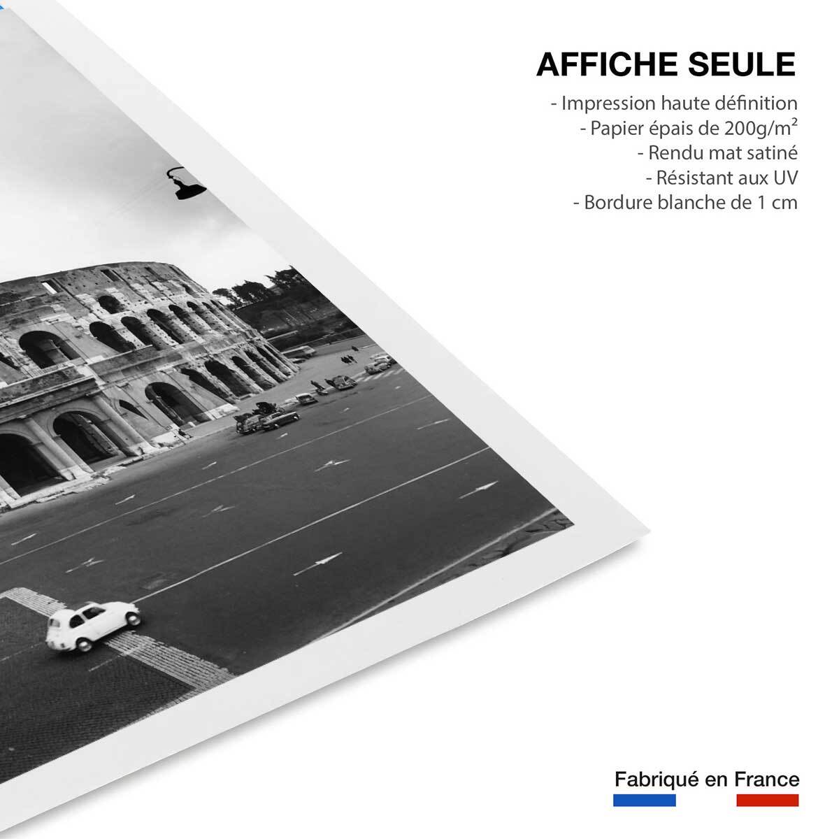 Affiche retro Rome, le colysée Photo de 1963 Affiche seule