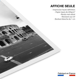 Affiche retro Rome, le colysée Photo de 1963 Affiche seule