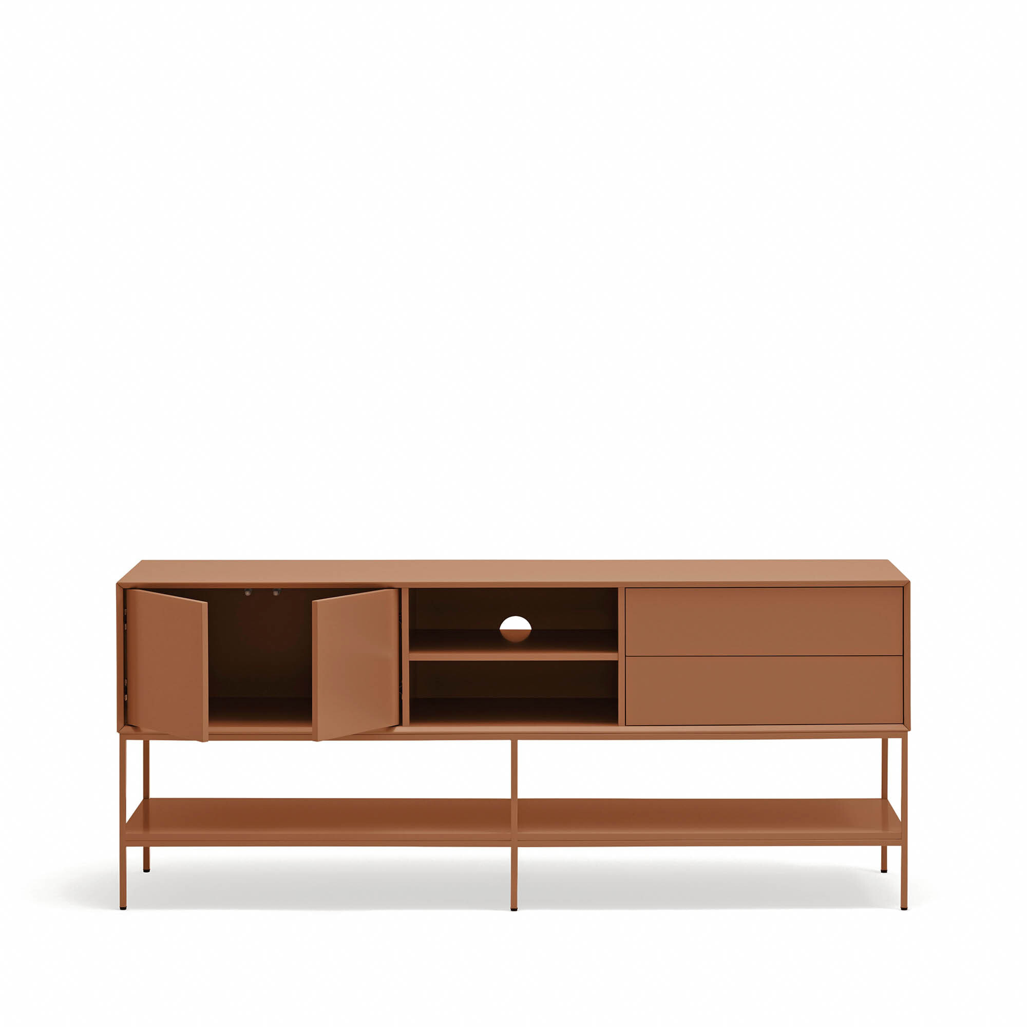 Mueble de televisión Platt 2 puertas y 2 cajones arcilla